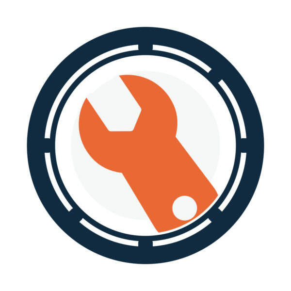auto-service-01-wheel-wrench Логотип автосервиса с колесом и гаечным ключом